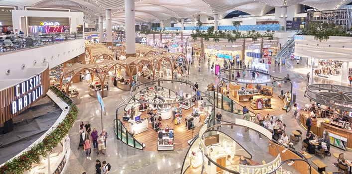 53,000 m² area in Istanbul Airport, featured with the world-famous brands, which is reserved as a Duty-Free area.
