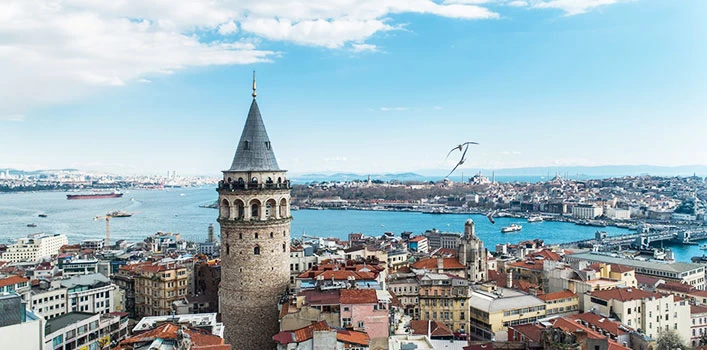 Galata Tower and View of the Historic Peninsula